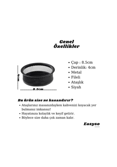 3 Lü Metal Kalemlik Seti Siyah Perfore