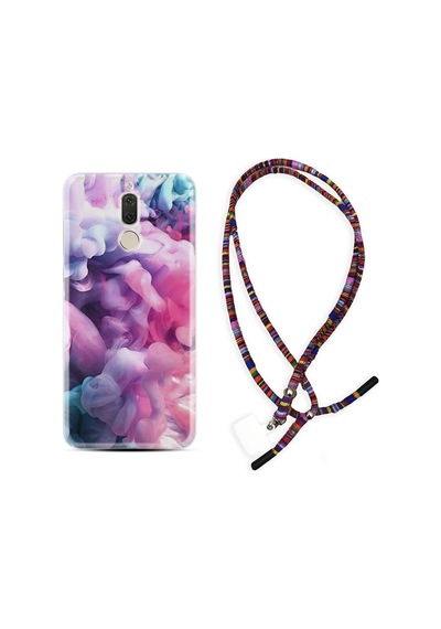 Huawei Mate 10 Lite Kılıf Rasta Boyun Askılı Pink Cloud 1305
