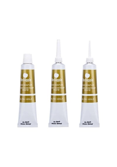 Red Apple Red Apple Cam Kontur Boyası 25 Ml Altın Genel