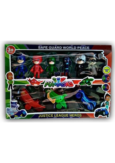Oyuncak Pjmasks Arabalı Figür Seti 9 Parça Oyuncak Pijamaskeliler