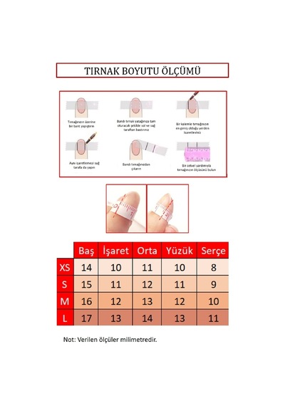 Kısa Badem Takma Tırnak Large 10 Adet Takma Tırnak Seti Dd04large