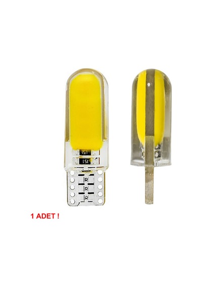 T10 Silikon Sarı Led Dc 12V Araba Aydınlatma Ampul Yan Park Lamba
