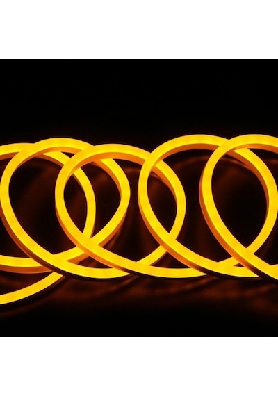 Sarı (Amber) Neon Led 220 V Tak Çalıştır 5M 12V 8X16Mm 1S