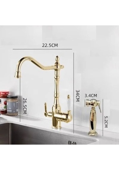 Mutfak Evye Bataryası Dual Flow Su Arıtma Çıkışlı Bide Fiskiye