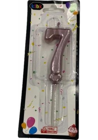 7 Yaş Pembe Rakam Mum