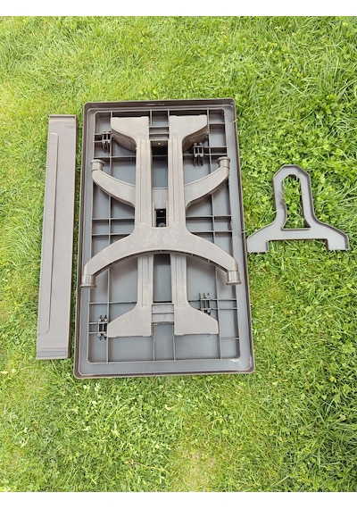 Evko Mobilya Plastik 70x120 Masa, Plastik Masa, Bahçe Balkon Teras Masası, Kare Masa, Dış Mekan Masası Acı Kahverengi