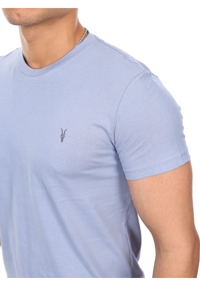 Erkek Slim Fit Bisiklet Yaka Tişört Açık Mavi Erkek Slim Fit Bisiklet Yaka Tişört Açık Mavi