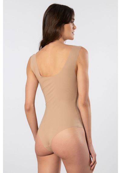 Türen Kadın Lazer Kesim Pamuklu Çıtçıtlı Body 905/cappuccino Ten