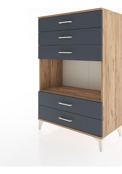 Hyperion Dolap Tek Raflı 5 Çekmeceli 88x44x134 Çam-antrasit Atlas Çam Hyperion Dolap Tek Raflı 5 Çekmeceli 88x44x134 Çam-antrasit Atlas Çam