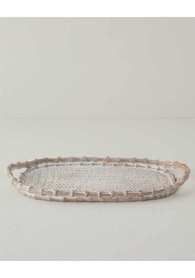 English Home Doris Dekoratif Tepsi 40,8x4,3x23,3 Cm Naturel