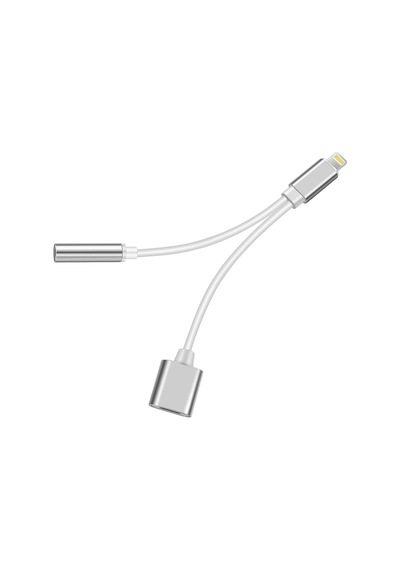 Lightning To 3.5mm Jack & Lightning Dönüştürücü Çift Çıkış Adaptörü Yüksek Ses Kalitesi Ve Hızlı Şarj Kulaklık Desteği Şık Ve Dayanıklı Tasarım