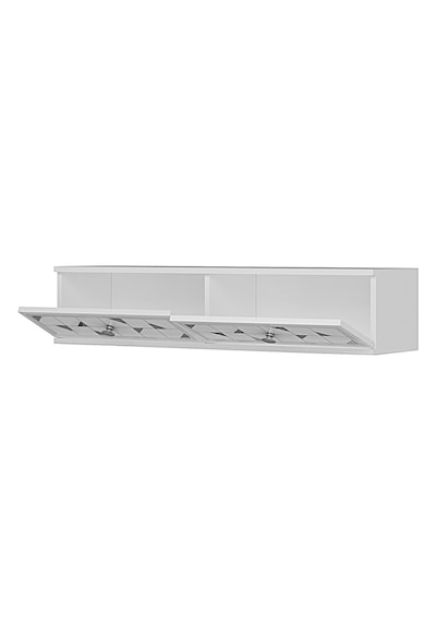 Da1207bs Moka Dresuar Ve Antre Rafı Beyaz-silver 120cm Beyaz - Gümüş