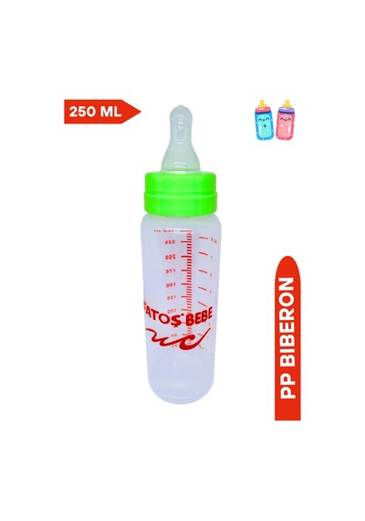 Fatoş Bebe Klasik Silikon Uçlu Pp Biberon Yeşil Rengi, 250 Ml