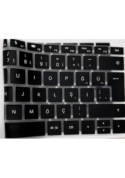 Huawei Uyumlu HKD-W76 Matebook 14S Silikon Türkçe Q Klavye Koruyucu