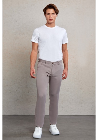 Hatemoğlu A. Gri.d Slim Fit Desenli Yandan Cep Kanvas Pantolon Açık Gri Hatemoğlu A. Gri.d Slim Fit Desenli Yandan Cep Kanvas Pantolon Açık Gri