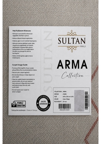 Arma Serisi Multi Renkli Baklava Desenli Modern Halı Mc 383 Çok Renkli