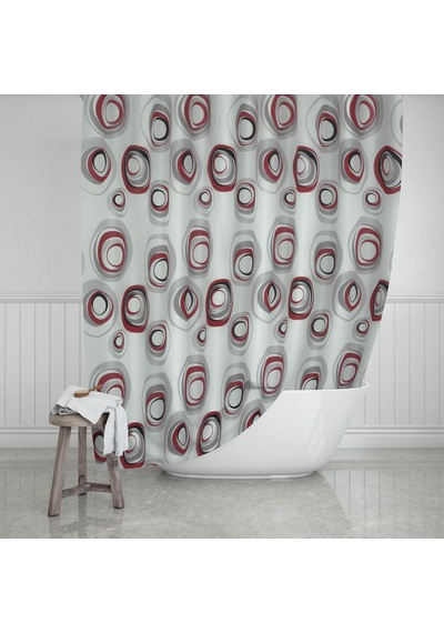 Banyo Perdesi 1 x 110 x 200 Tek Kanat Duş Perdesi Halkalı Duşakabin Perdesi 4954 Karma Çok Renkli