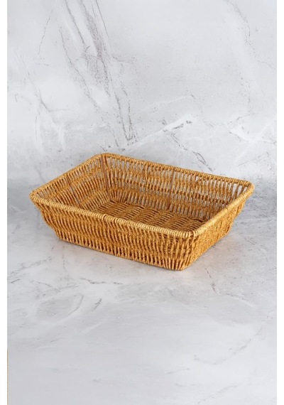 Dikdörtgen Rattan Mini Ekmek Sepeti - Bb6061 Çok Renkli
