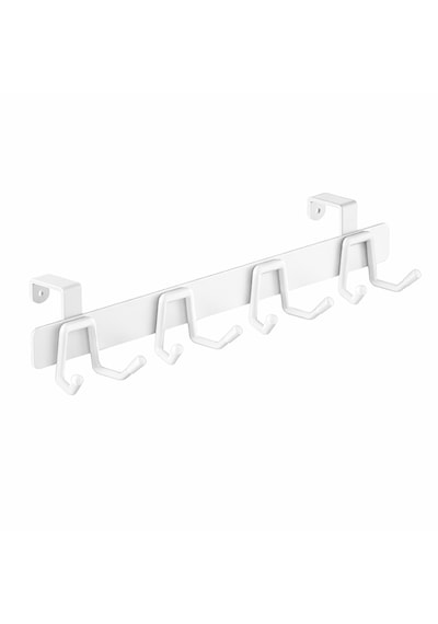 Microcase Kapı Arkası Çok Amaçlı Elbise Çanta Vb Metal Eşya Askılığı Al5446 Beyaz