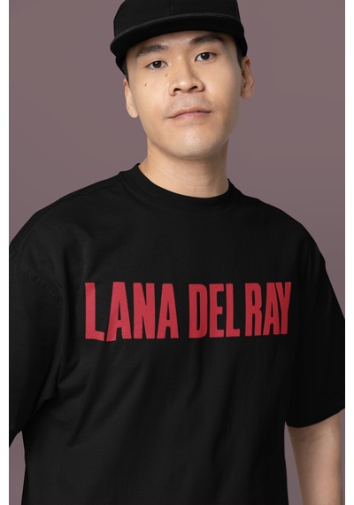 Sevbano Lana Del Ray Sırt Baskılı Unisex Oversize Şarkıcı Tişört Siyah