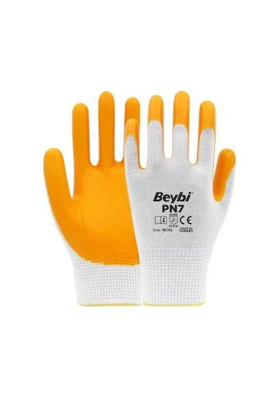 Beybi Pn7 Sarı Nitril İş Eldiveni
