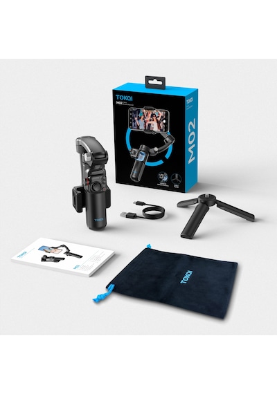 Çeşithane M02 Profesyonel Aı Akıllı Takip Gimbal Stabilizatör - 3 Eksenli Sarsıntı Önleyici, Ayrılab Çok Renkli
