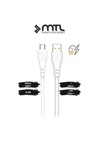 3.4a Usb To Type-c Ultra Hızlı Extra Yumuşak Dayanıklı Şarj Ve Data Kablosu Mt2472
