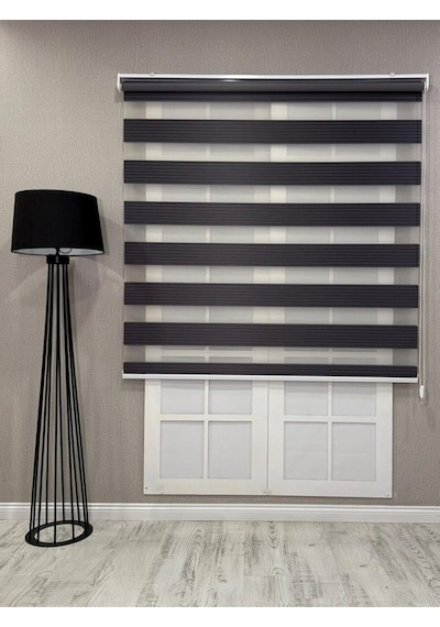 Zebra Stor Geniş Plise Güneşlik Perde, Antrasit Gri, 160 X 200 Diğer