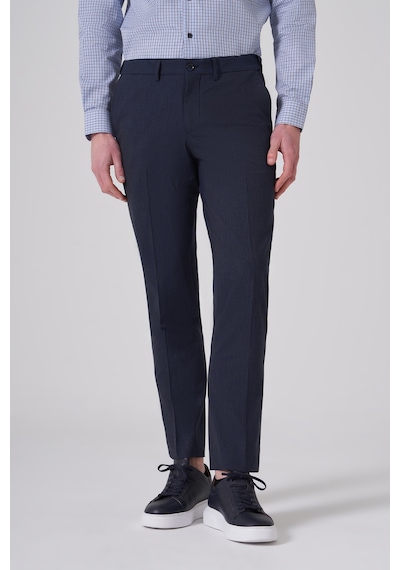 Morven Erkek Lacivert Yünlü Trend Desenli Dynamic Fit Pantolon 26mc003023200 Lacivert