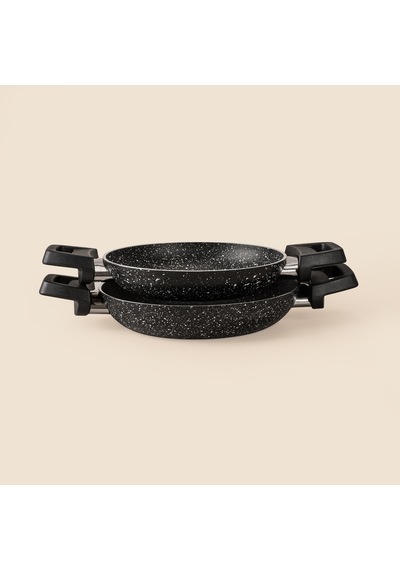 Kitchen Black Force İkili Sahan Seti - Siyah - 18 Cm + 20 Cm Renkli