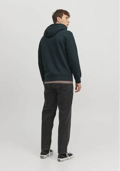 Jack & Jones Kapüşonlu Göğüs Baskılı Sweatshirt - Vesterbro 12241687 Magical Forest Mor