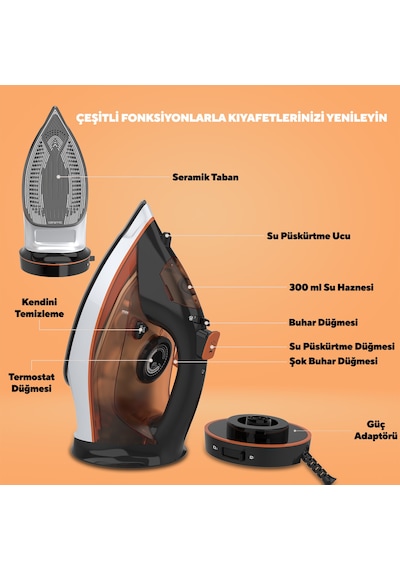 Kumtel HMU-07 Kablosuz Buharlı Ütü