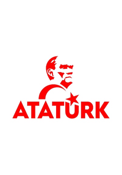 Atatürk Türk Bayrağı Sticker 17x17 Cm Kırmızı