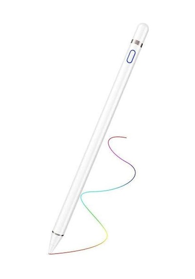 Ergonomik Beyaz Dokunmatik Kalem 1 Adet Tablet Ve Telefon Uyumlu