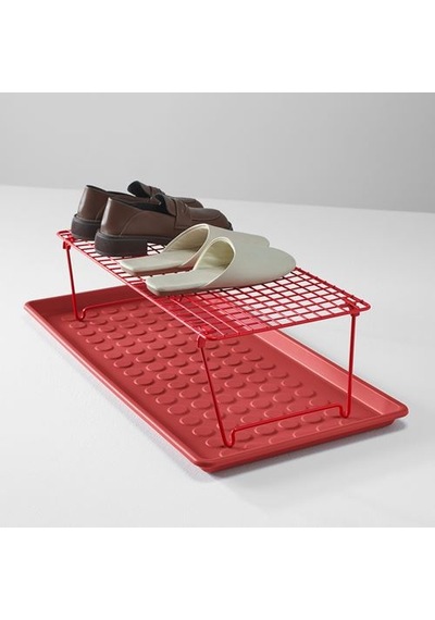 Ikea Baggmuck Ayakkabı Tepsisi, Kırmızı, 71x35 Cm