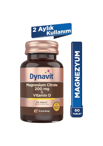 Dynavit Magnesium Citrate 200 MG & Vit D 60 Tablet