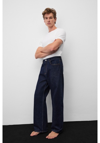 Grımelange Grimelange Ryder Erkek Loose Fit Koyu Lacivert Jeans