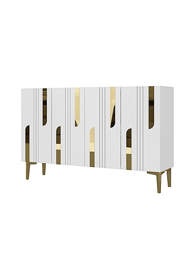 Ka1231bg Nota120 Konsol, Kahve Köşesi Ve Tv Sehpası, Çok Amaçlı Dolap Beyaz - Gold 120cm Ka1231bg Nota120 Konsol, Kahve Köşesi Ve Tv Sehpası, Çok Amaçlı Dolap Beyaz - Gold 120cm