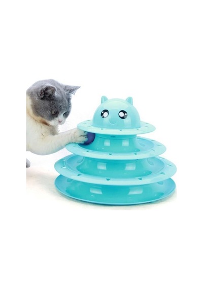 Tower Of Tracks Eğlenceli Üç Katlı Kedi Oyuncağı Seti Kedi Oyunu 5468