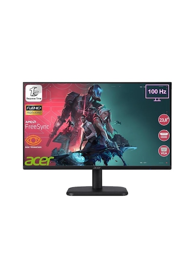 Acer 23.8" Ek241ye 1ms 100hz Ips Vga Hdmı Vesa Um.qe1ee.e03 Monitör