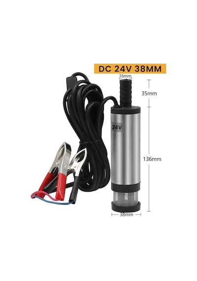 24 Volt Mazot Yağ Aktarma Pompası, Dc Mini Dalgıç Pompa Süzgeçli