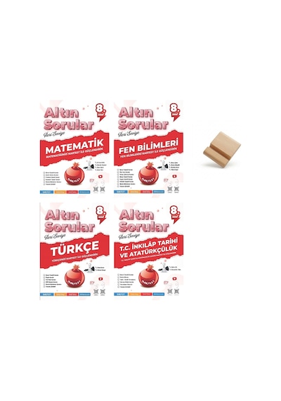 Nartest Lgs 8. Sınıf Altın Sorular Matematik Fen Türkçe İnkılap 4lü Set Soru Bankası+ Telefon Standı