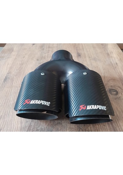 AKRAPOVİÇ 90 MM ÇİFTLİ SOL İÇİ KROM KARBON KAPLAMA