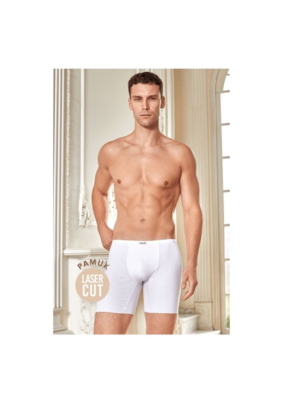 Berrak 3 Adet 4435 Erkek Lazer Kesim Beyaz Kıyafet Altında Belli Olmaz Boxer Abani Classic