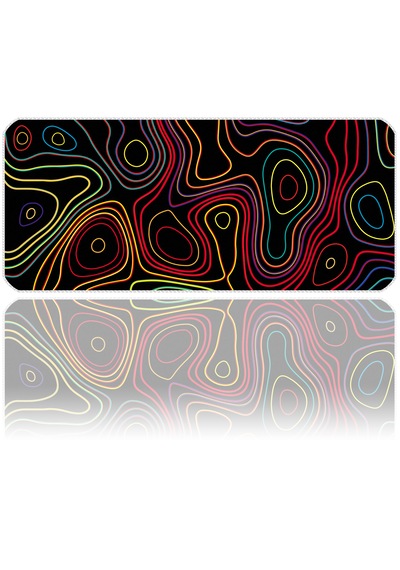 İlyuka Mousepad 70x30cm Büyük Boy Xl Mp377030 Colored Topography