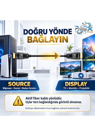 Primex Px-fbrhd10 Hdmı 2.1 Aktif Fiber Optik Kablo 10 Metre, 8k 60hz 4k 120hz 1080p 240hz, 48gbps Earc Dynamic Hdr Vrr Allm Destekli, Source-dısplay Y Primex Px-fbrhd10 Hdmı 2.1 Aktif Fiber Optik Kablo 10 Metre, 8k 60hz 4k 120hz 1080p 240hz, 48gbps Earc Dynamic Hdr Vrr Allm Destekli, Source-dısplay Y