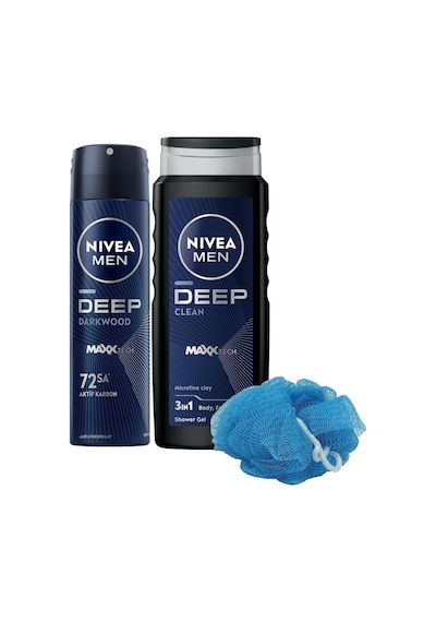 Men Erkek Sprey Deodorant Deep Dimension 150ml Ve Deep Dimension Duş Jeli 500ml, Banyo Lifi Hediyeli Diğer