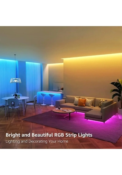 Rgb Şerit Led Işık 256 Renk Bluetooth Kontrol Set 2.5 Metre