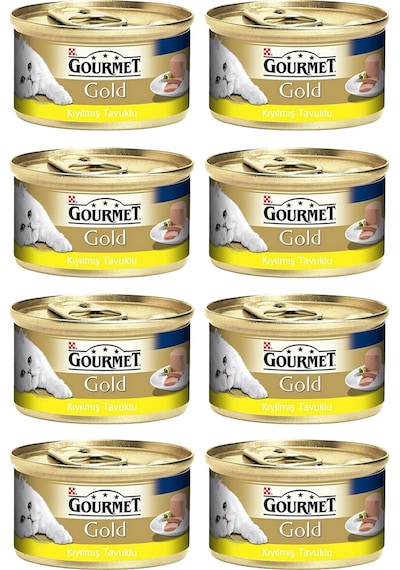 Purina Gourmet Gold Kıyılmış Tavuklu Yetişkin Kedi Maması 8 x 85 G