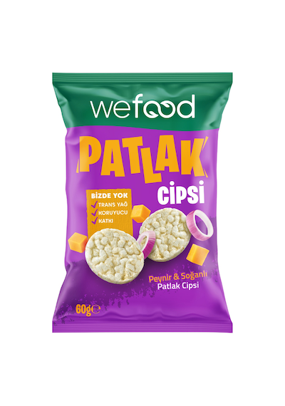 Wefood Peynir & Soğanlı Patlak Cipsi 60 G 8'li 8683347037681